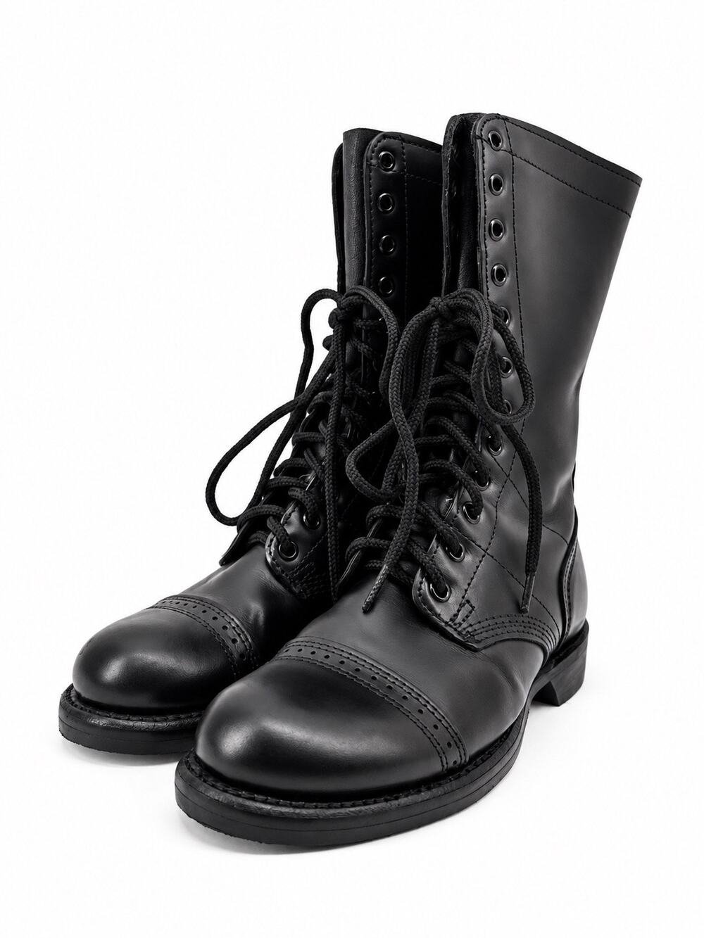 Corcoran Women 6.5 USA 1515 Black Leather Jump Combat Boots Gothic